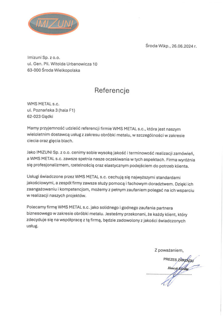 Referencje Imizuni